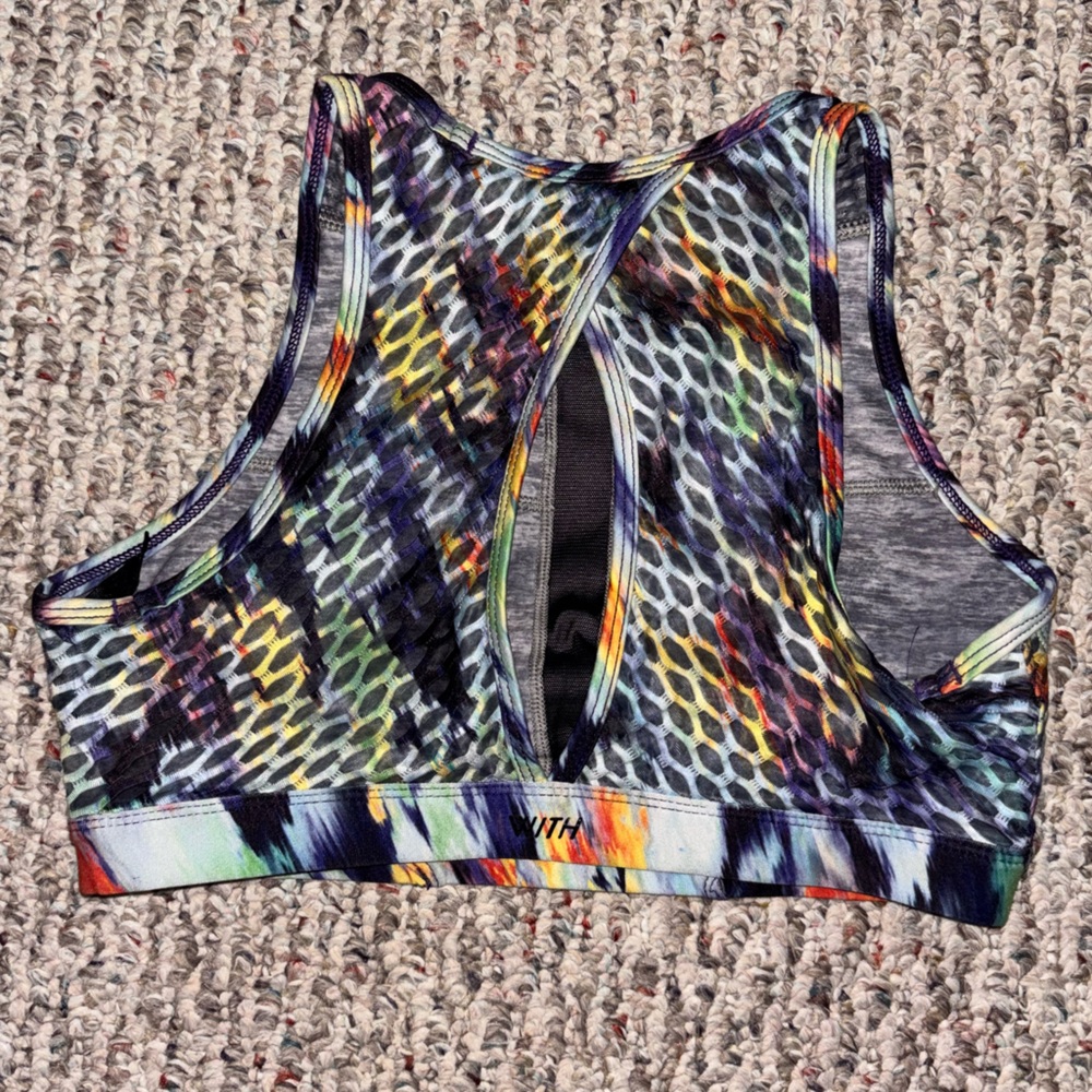 WITH Peloton High Neck Sports Bra Small - Picture 2 of 3